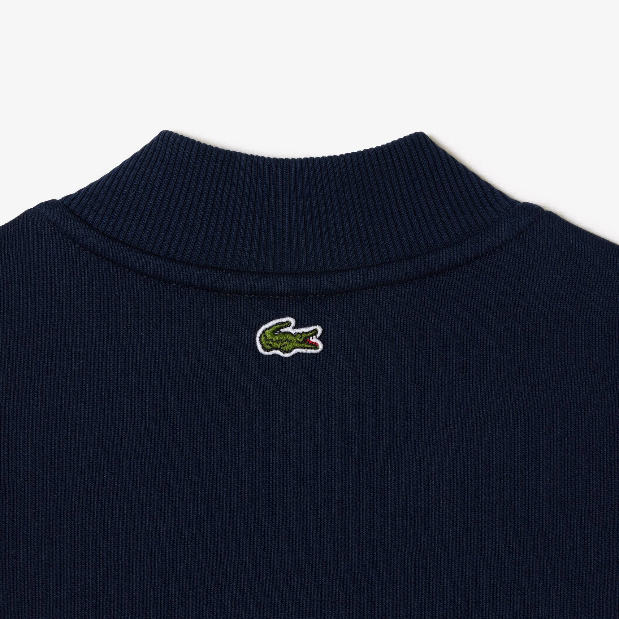 Robe sweatshirt imprimé Tennis en coton Pantalons & Robes - Bleu - Lacoste - Fille