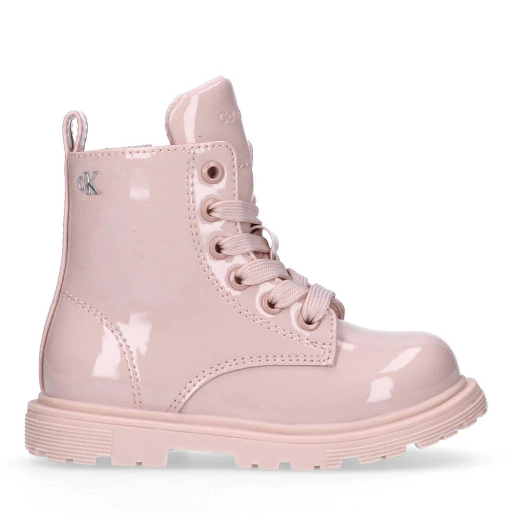 Calvin Klein lak veterboots lichtroze