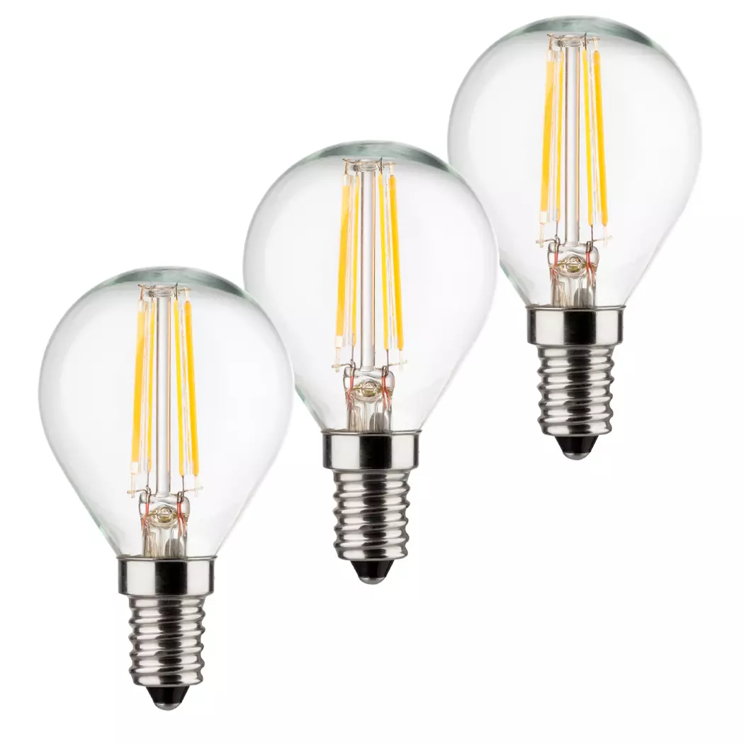 LED-Tropfenform, klar E14/4Watt/ Energie E
