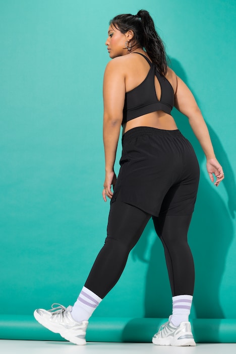 Sport-Tights mit Shorts, Tight Fit, High Waist