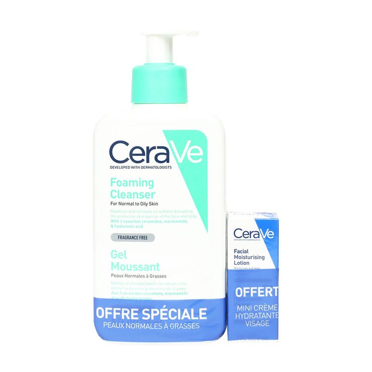 Gel moussant 236ml + crème hydratante offerte