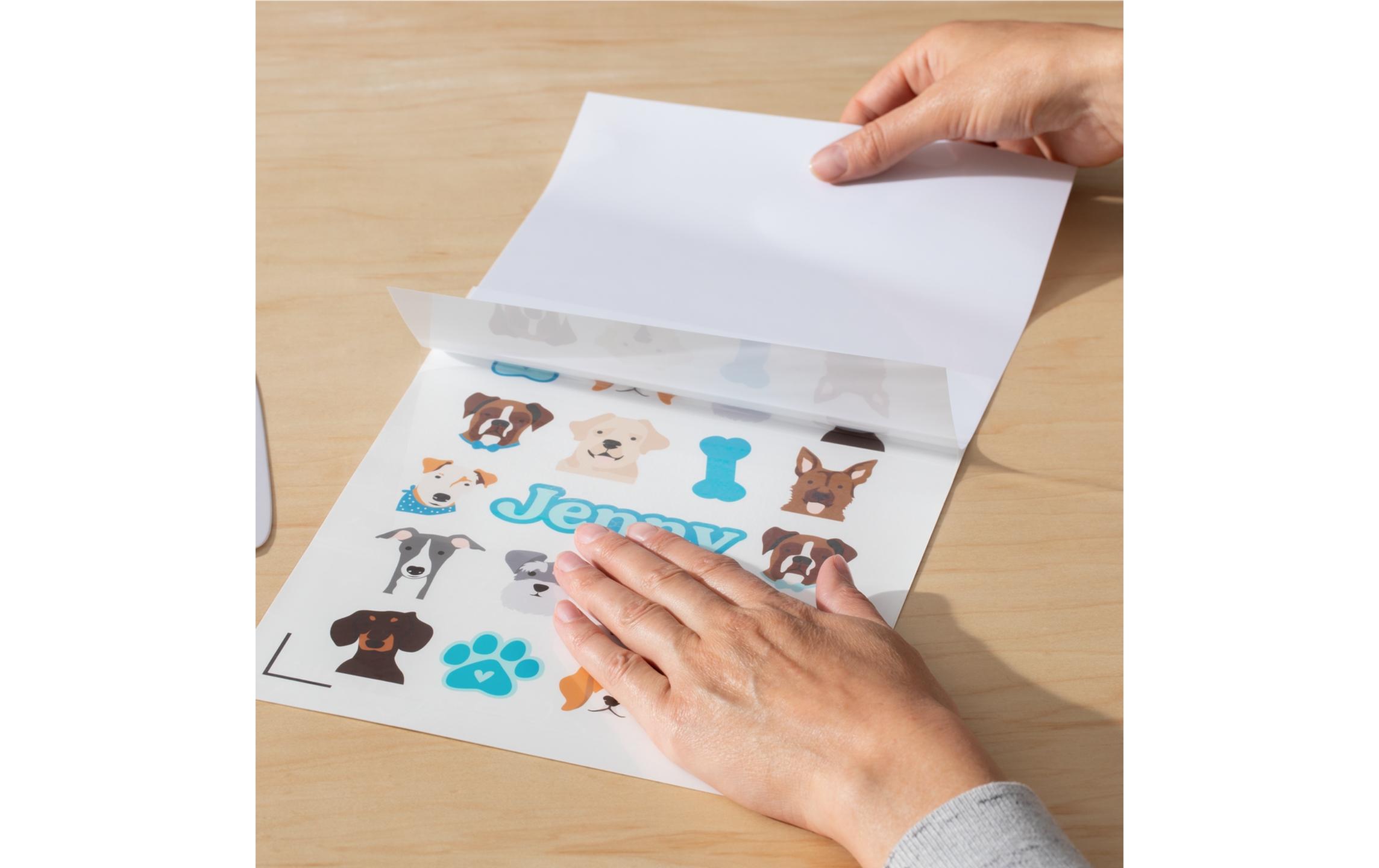 Stickerpapier Joy Xtra A4, 6 Bogen, WeissBedruckbares, wasserfestes Aufkleberset