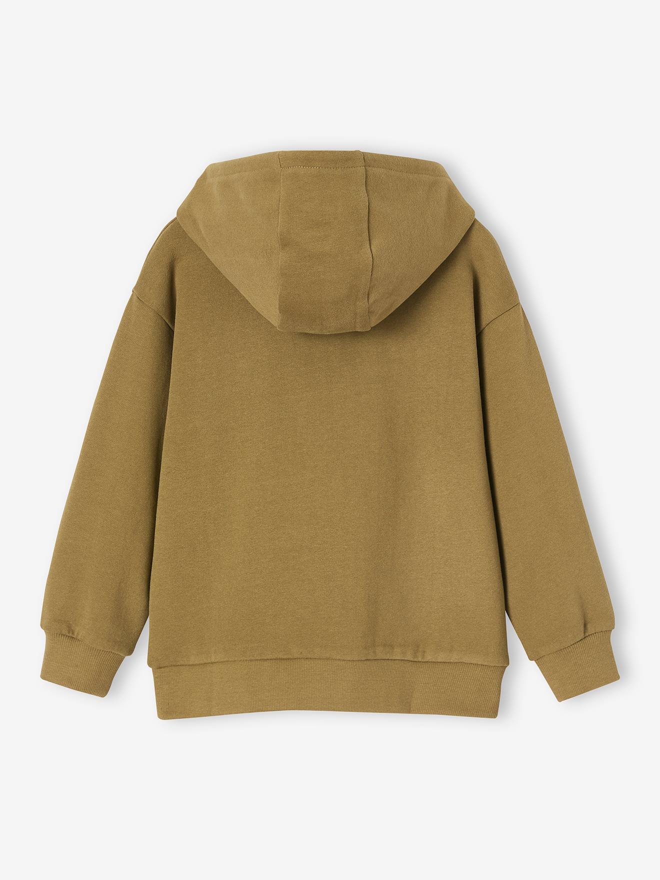 Moletom com capuz e detalhe de azeitona para meninos