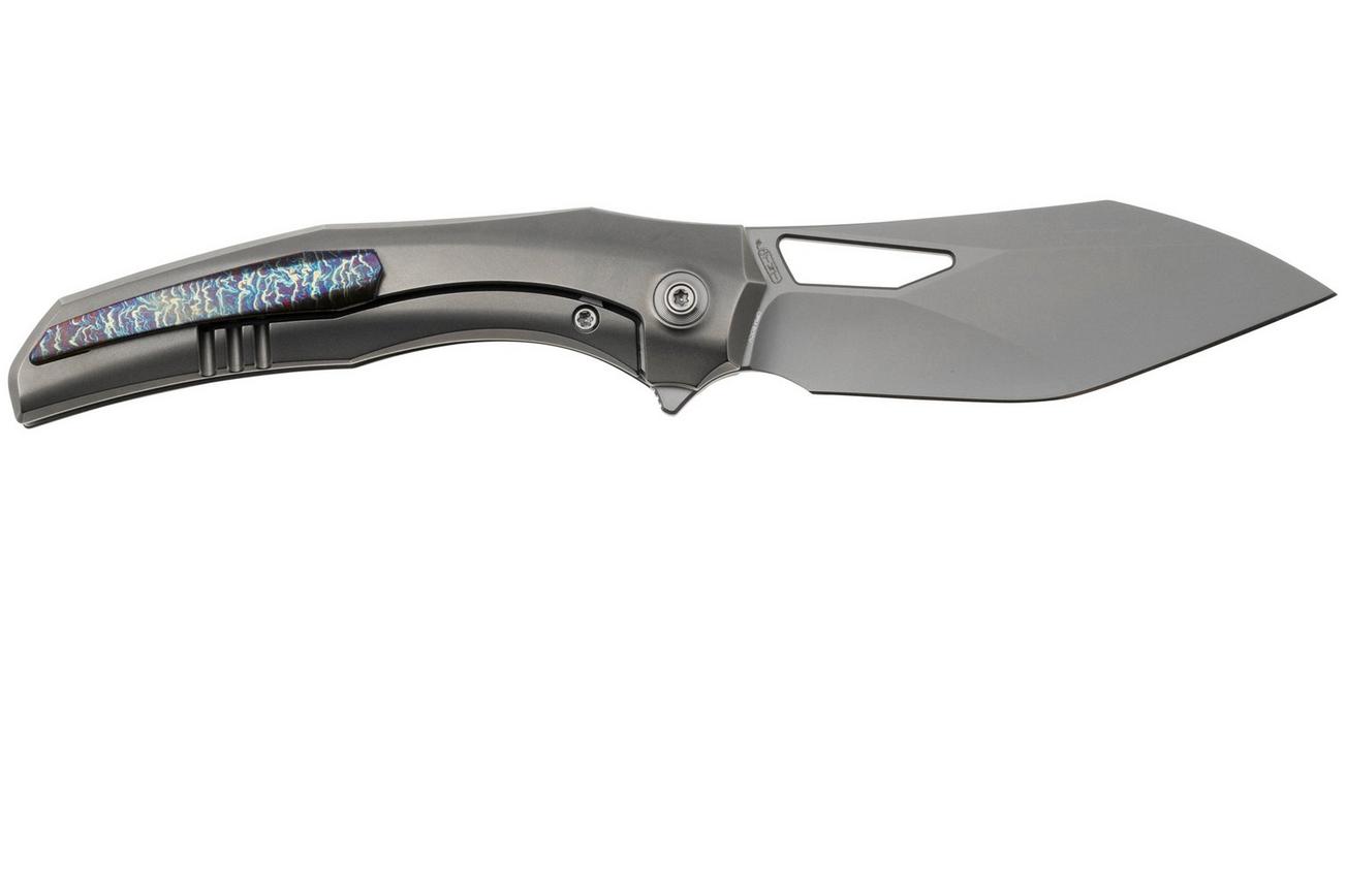WE Knife Ignio WE22042B-4, Silver Bead Blasted CPM 20CV, Bead Blasted Titanium, zakmes, Toni Tietzel design