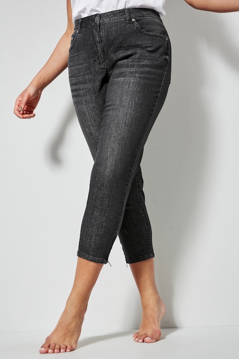 7/8-Jeans, Slim Fit, 5-Pocket, Saumzipper