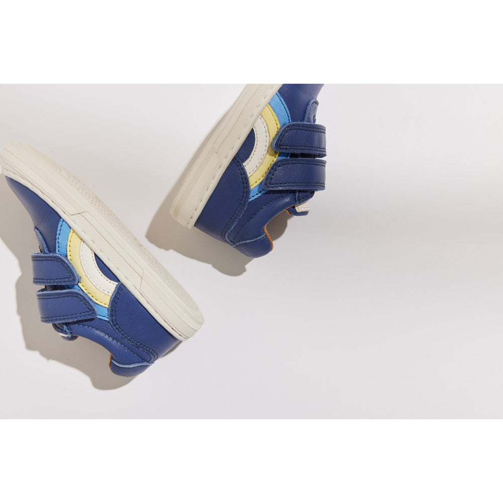 Køb Bisgaard Deep Blue Rainbow Low Velcro Sko
