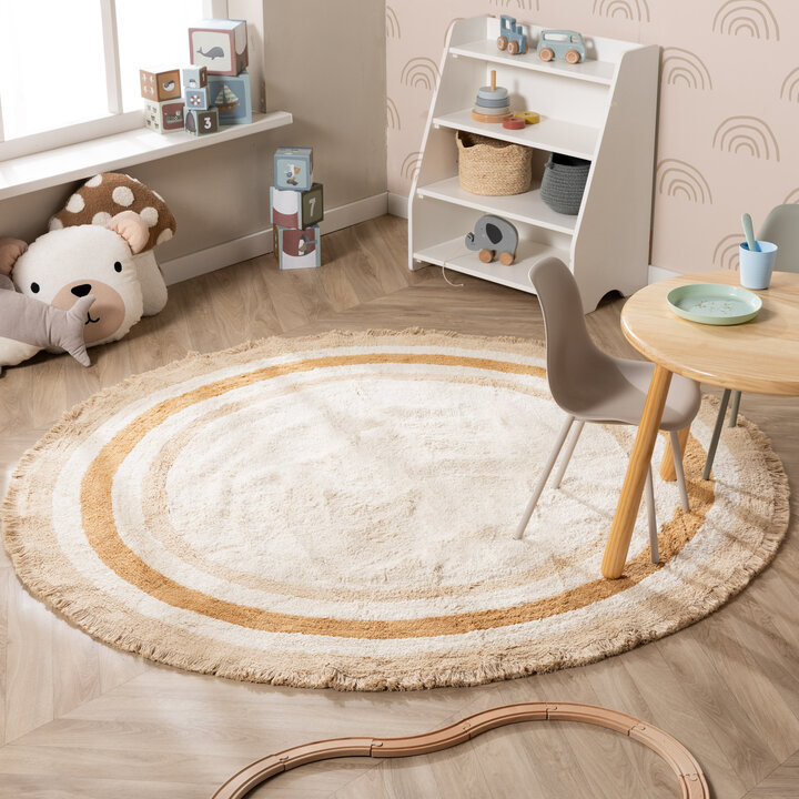 Rond wasbaar kinderkleed - Milo Beige | 100% katoen