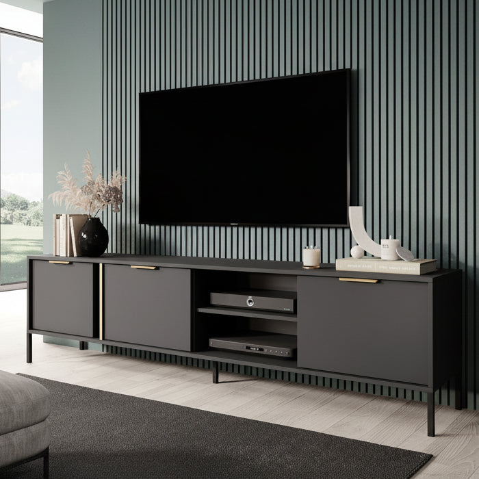Loren - TV-Meubel - Antraciet - 203 cm