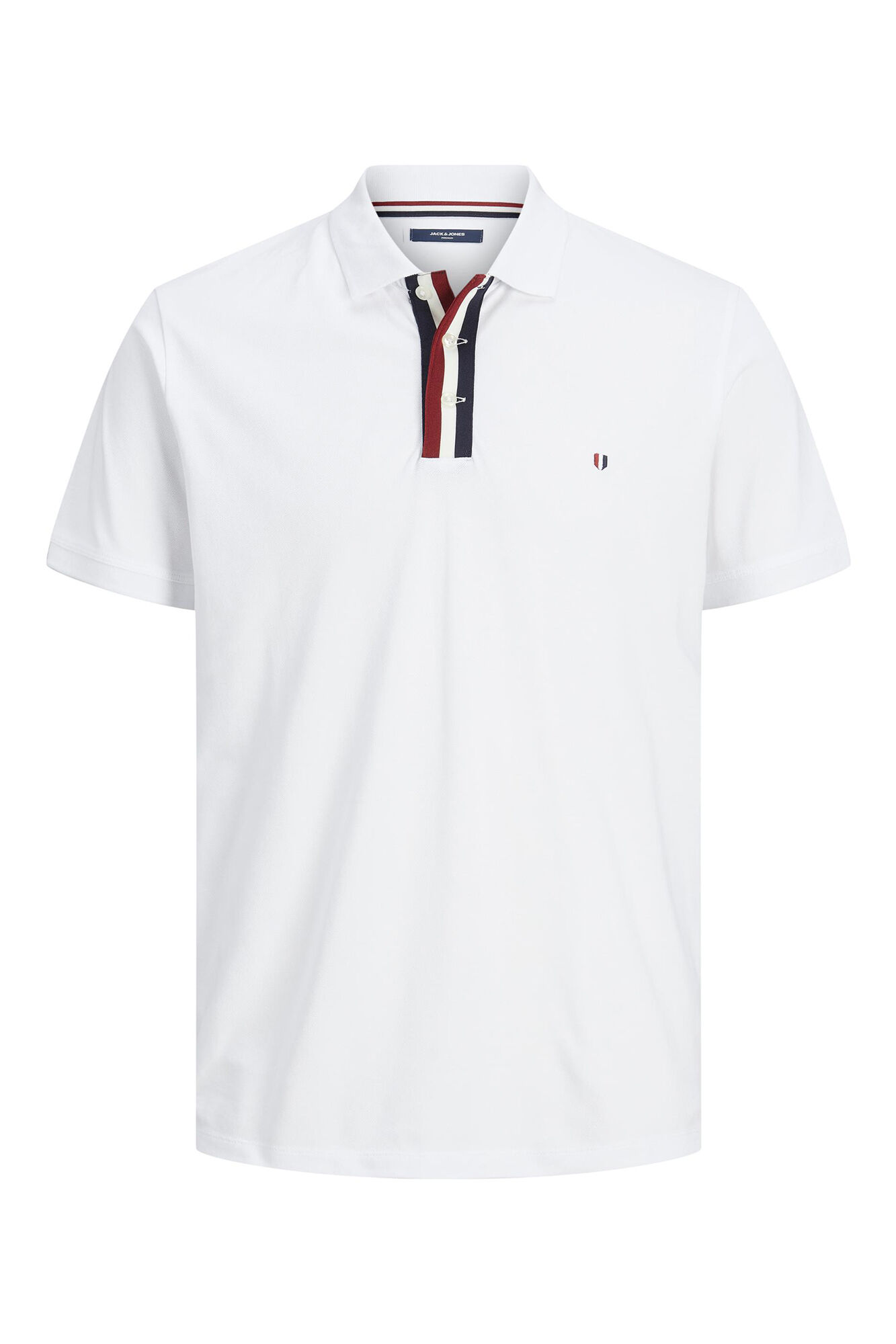 Camisa polo com detalhes bordados - Branca