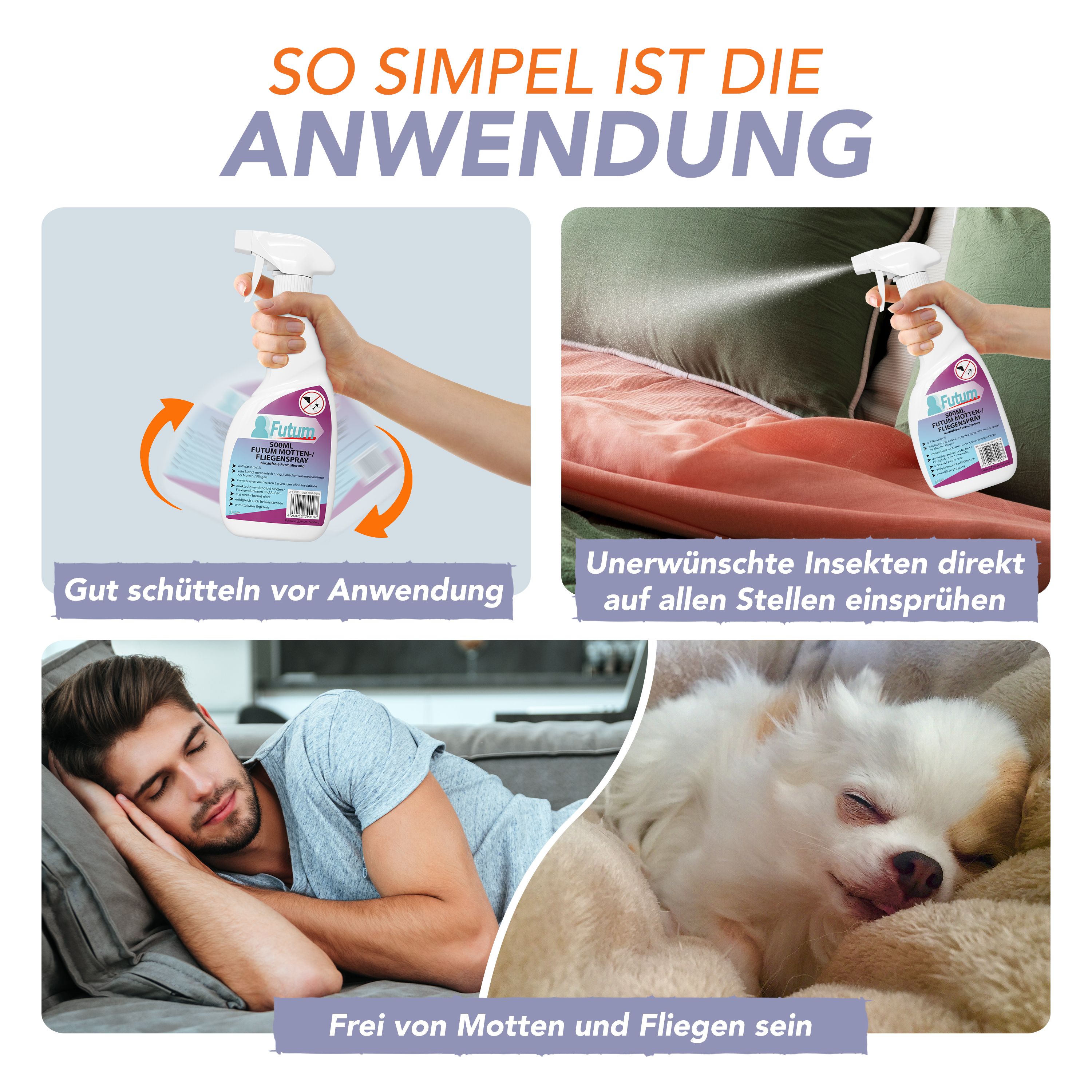 FUTUM 500ml Motten- / Fliegenspray