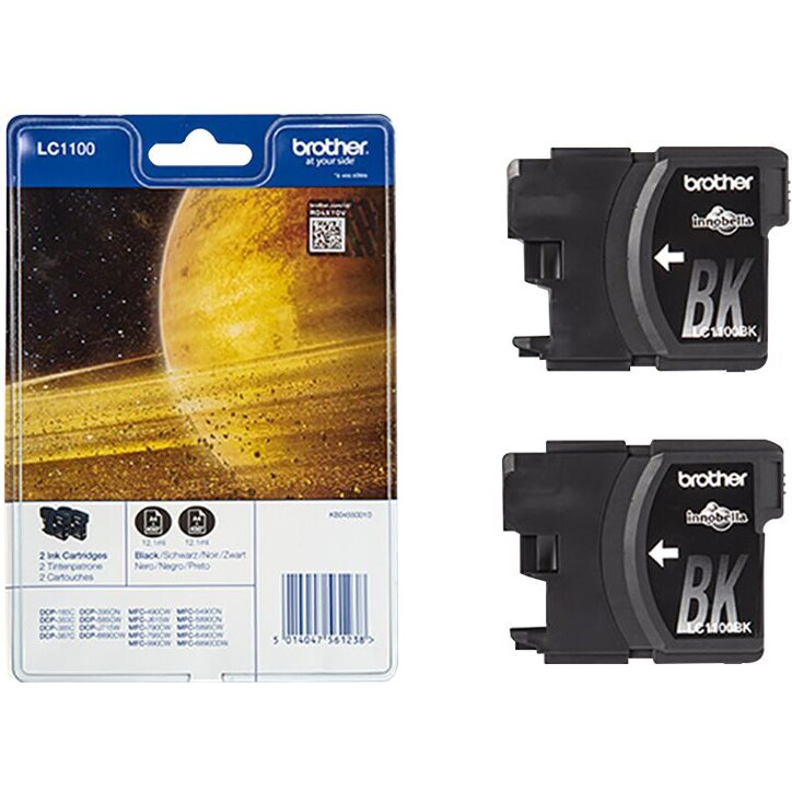 Twin Pack Jet d'encre Noire LC1100BKBP2