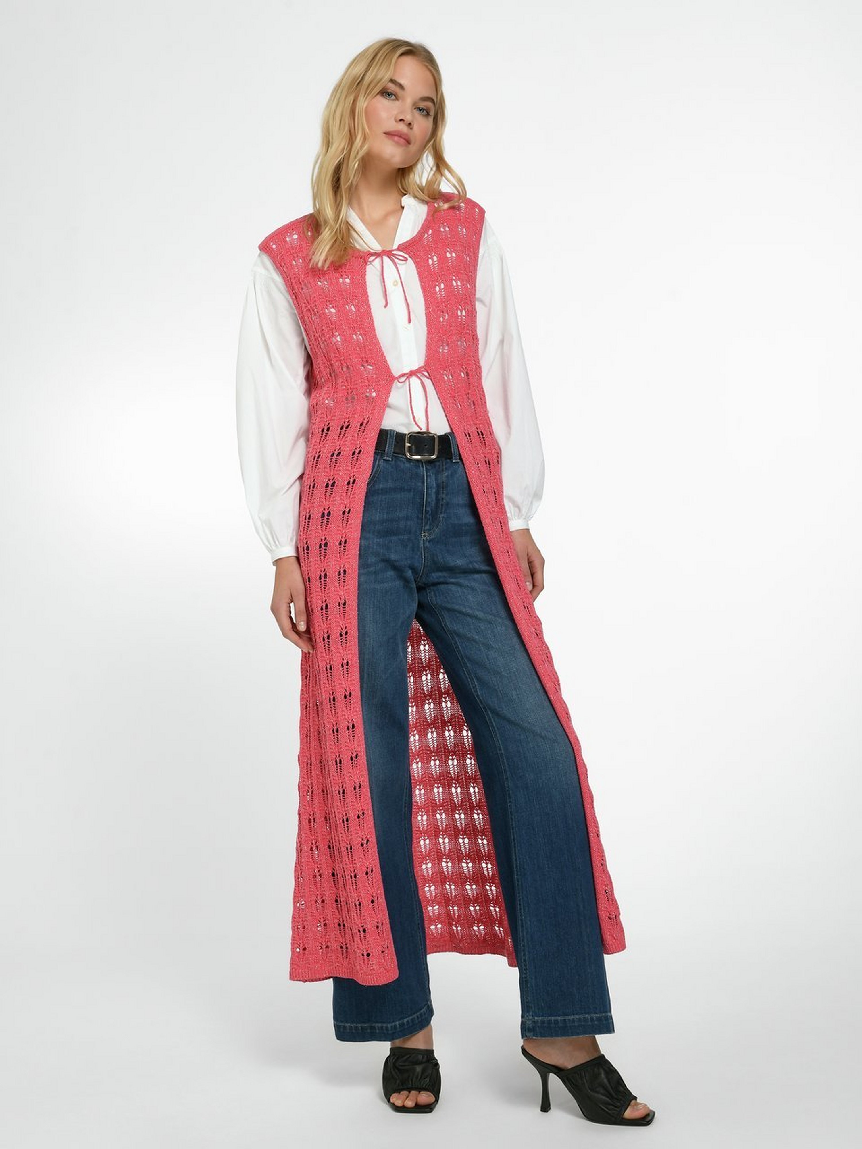 Ärmellose Strickjacke