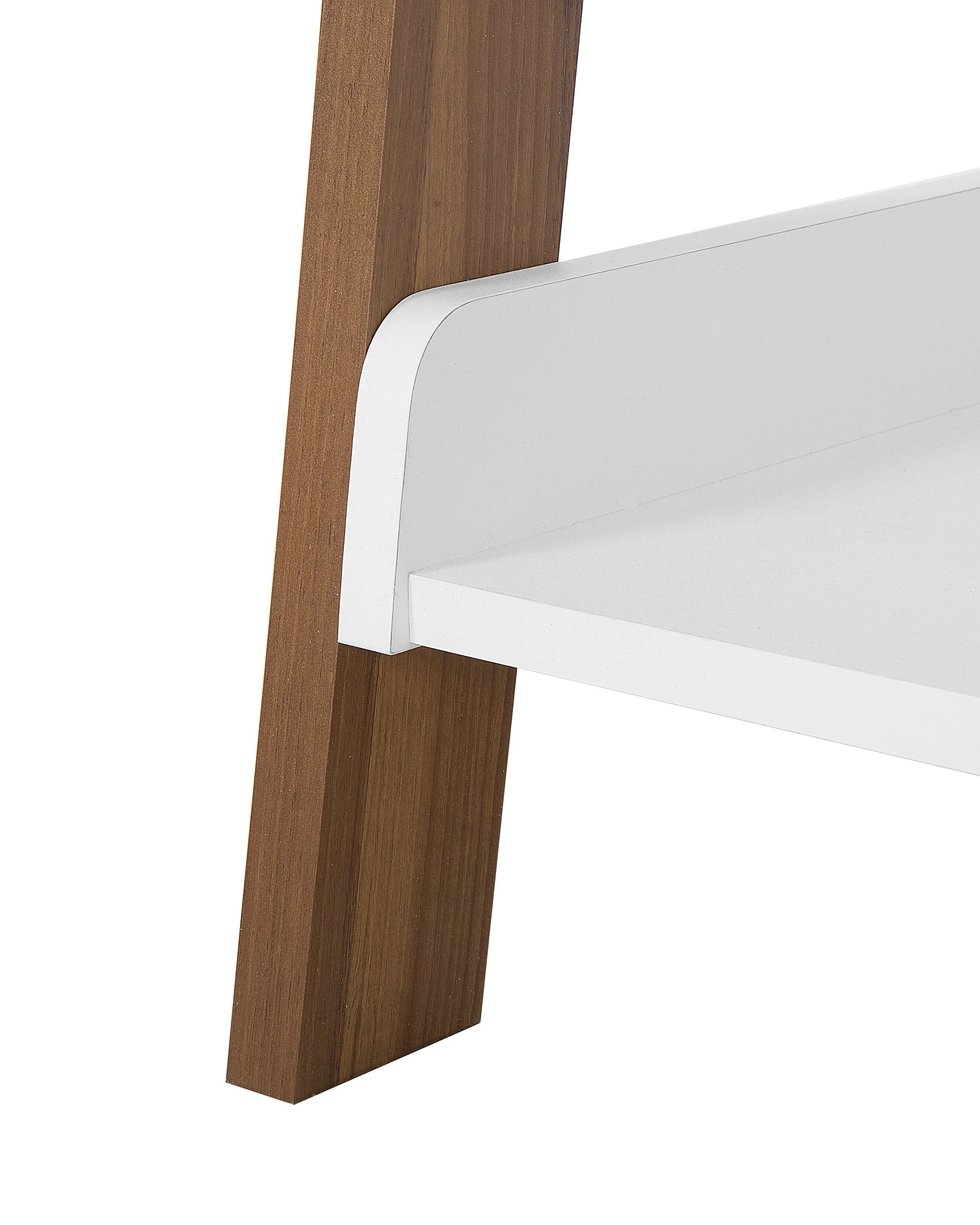 Opbergkast met 5 planken MOBILE TRIO 164 cm Bruin/wit