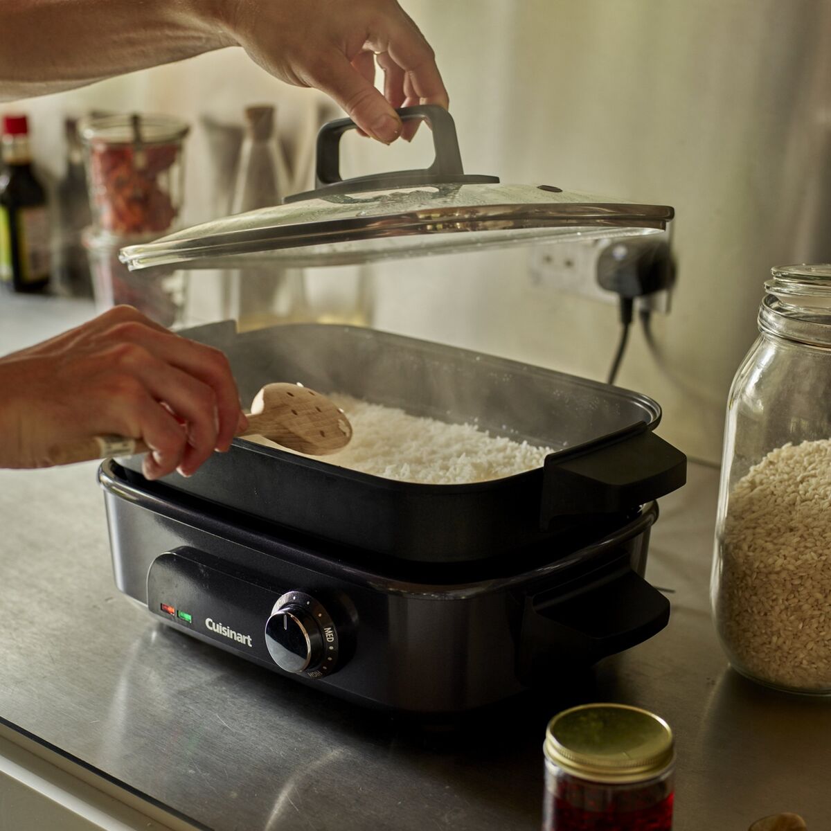 Multikoker, 1400W, grå
