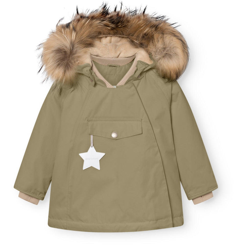 Køb Mini A ture Aloe Green Matwang Fleece Lined Winter Jakke Fur. GRS