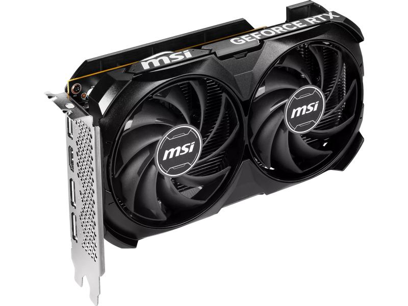 MSI Grafikkarte GeForce RTX 4060 Ventus 2X Black OC 8 GB Gamer-Grafikkarte mit 8 GB GDDR6X-Speicher, ermöglicht Auflösungen bis zu 8k