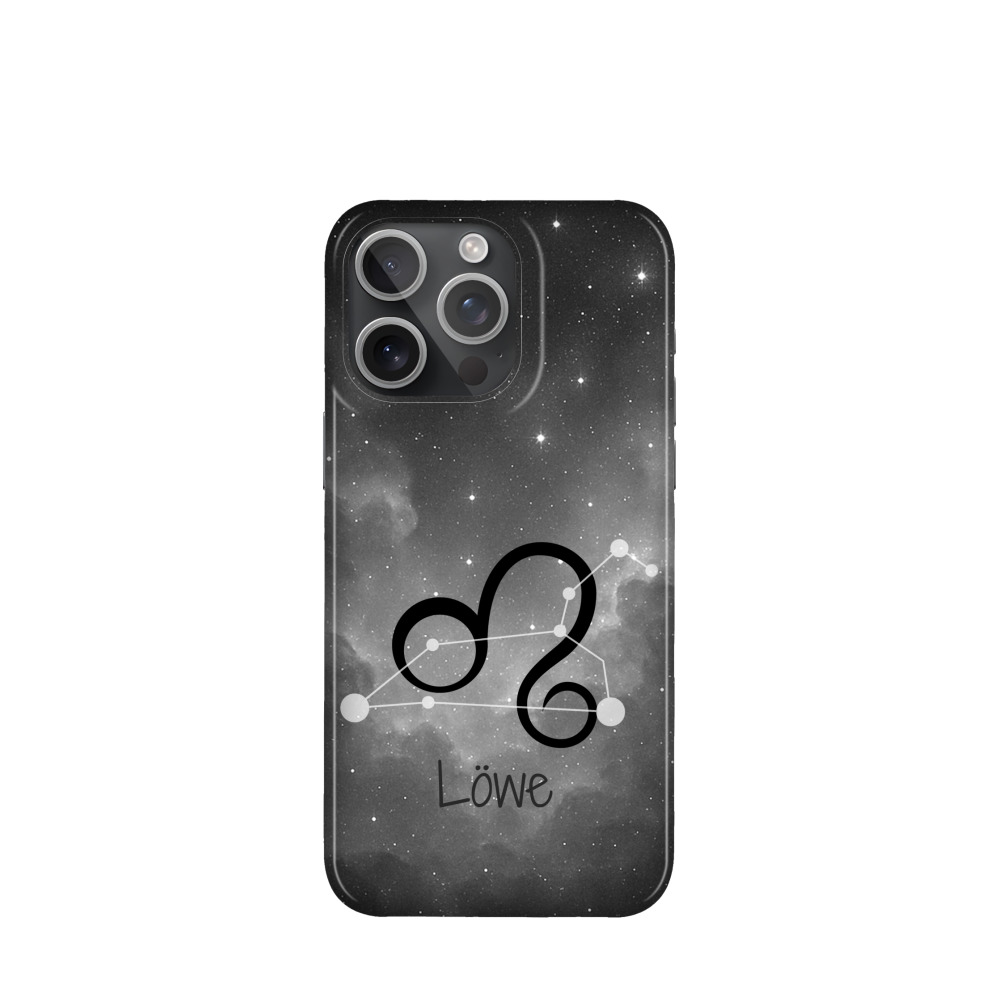 iPhone 15 Pro Max Kunststoff Hülle Löwe 4 - Grau