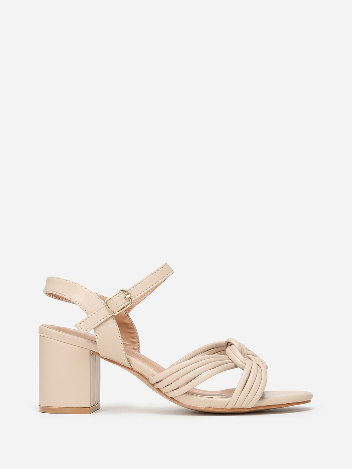 Sandales à brides tressées- Beige