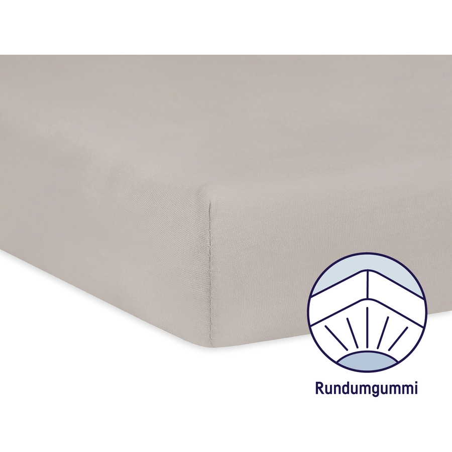 JULIUS ZÖLLNER Spannbetttuch Jersey taupe 70 x 140 cm
