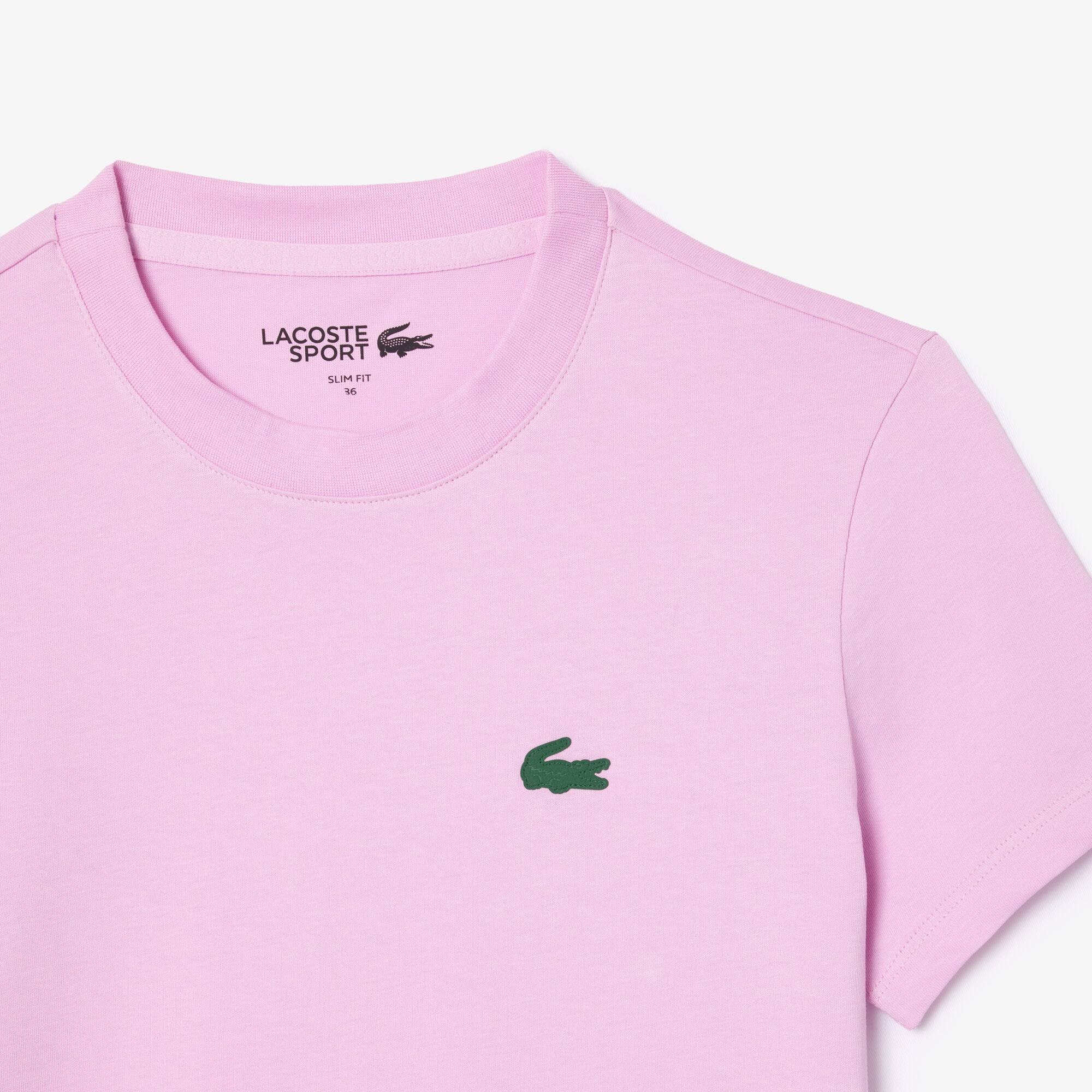 T-shirt jersey technique de coton biologique ultra-dry T-Shirts - Rose - Lacoste - Femme