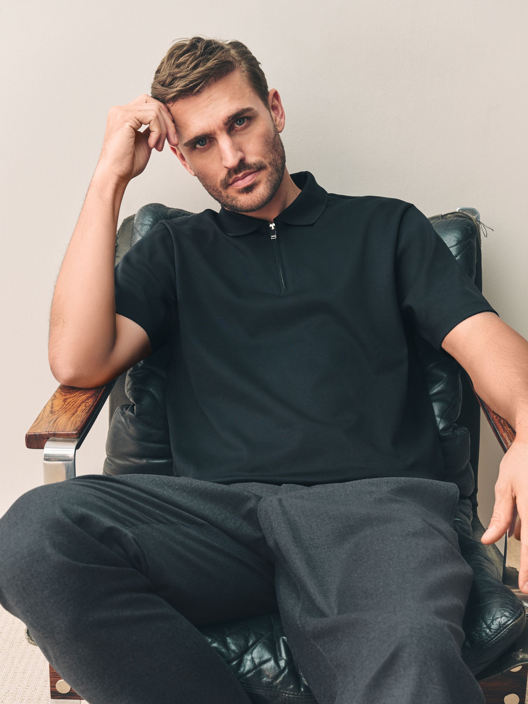 Zwart - Signature Supima® Heavyweight Polo Shirt
