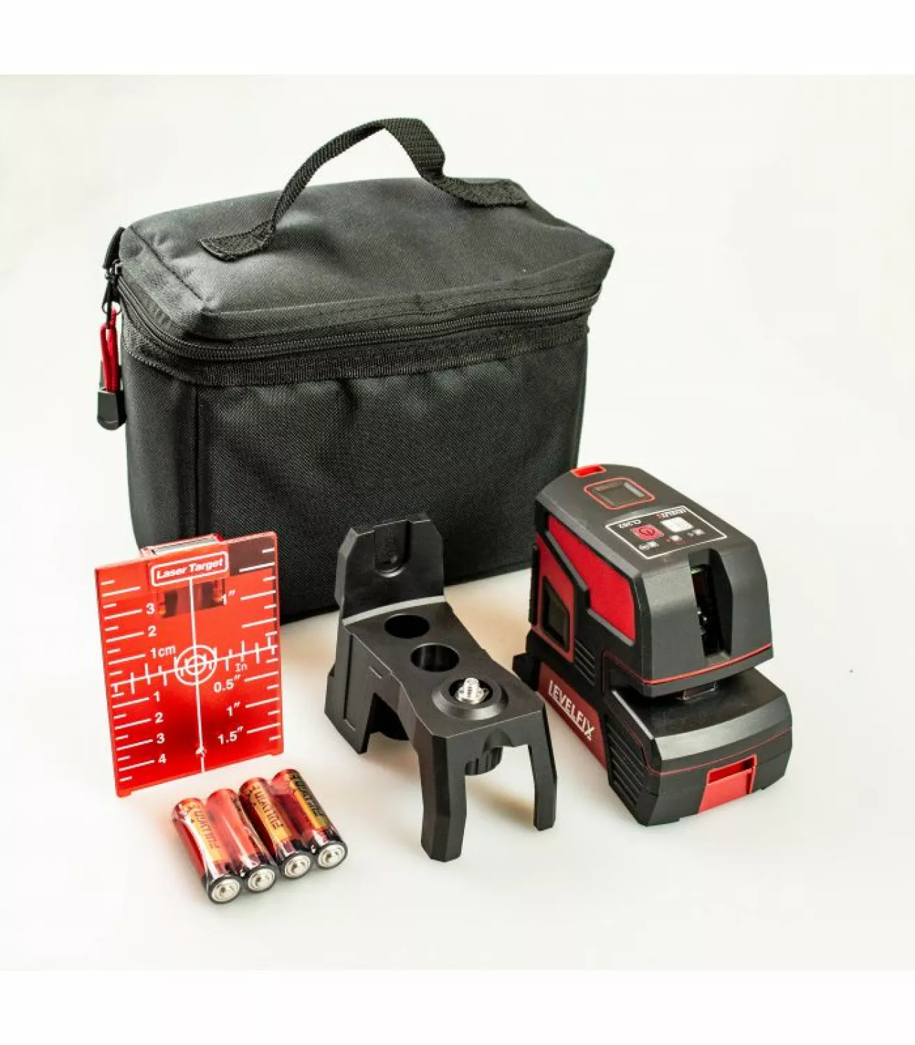 Levelfix CL202R Zelfnivellerende kruislijnlaser in tas - Rood - 40m