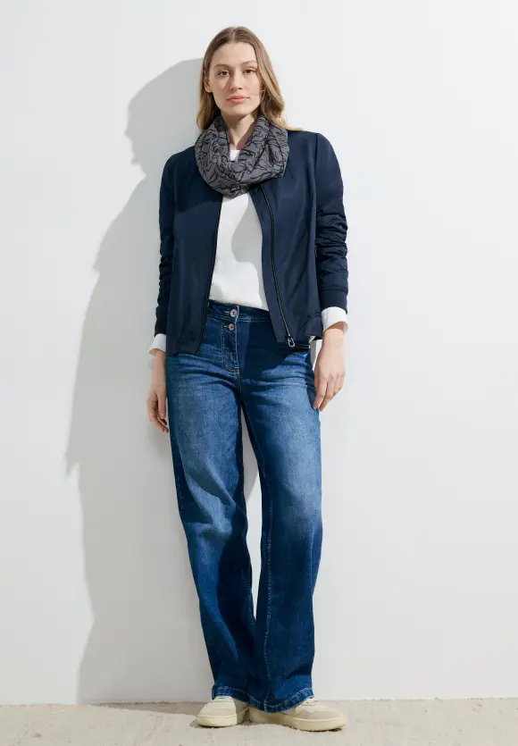 Loop mit Ausbrenner Print - universal blue