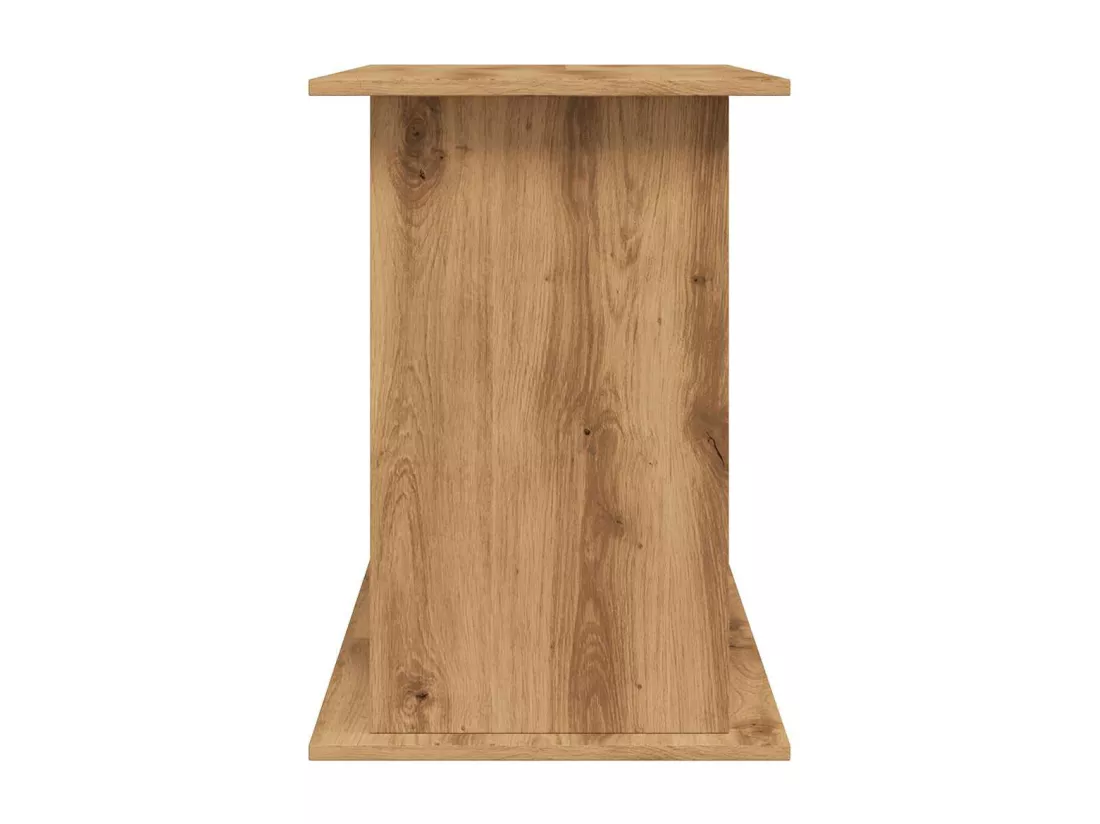 Support d'aquarium chêne artisanal 121x41x58 cm bois ingénierie