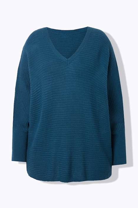 Pullover, Poncho-Look, V-Ausschnitt