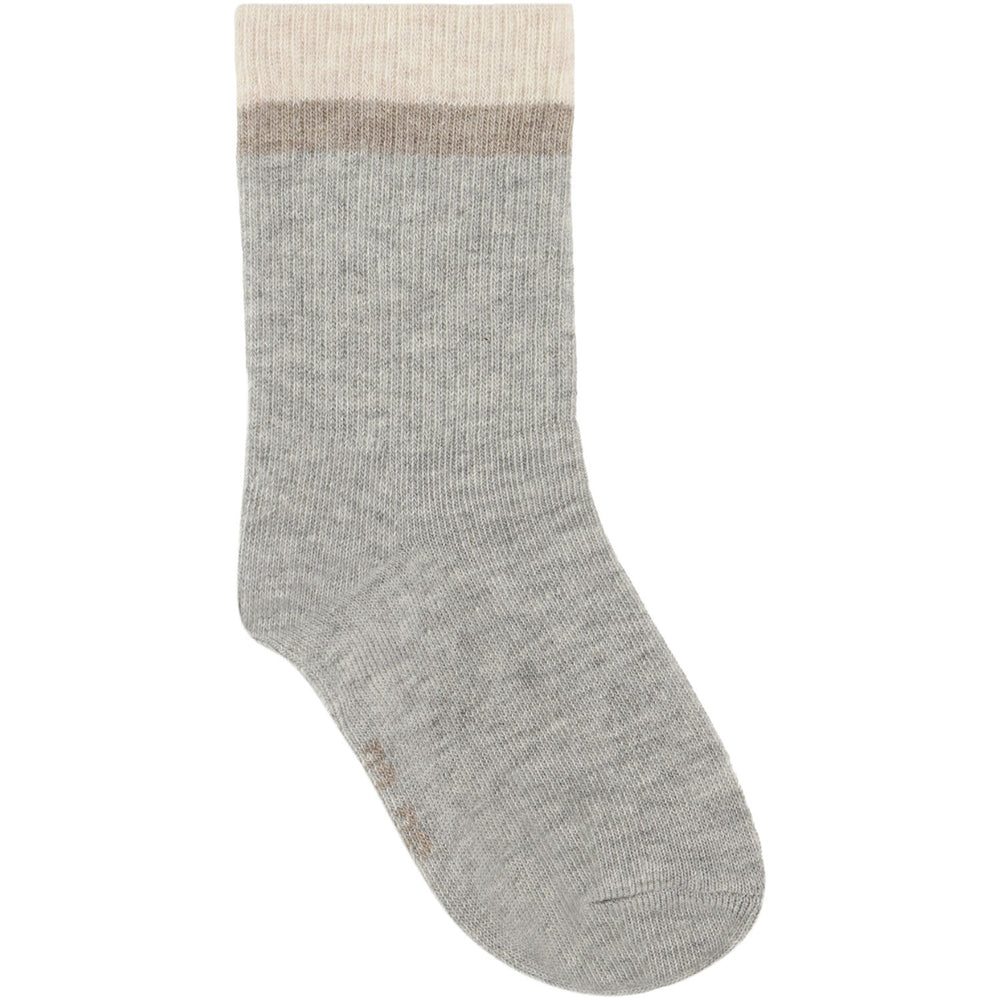 Køb Minymo Light Grey Melange Strømper M/ Pattern 5-Pack