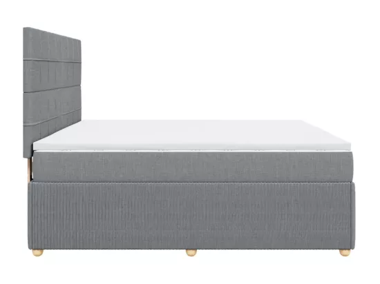 Sommier à lattes de lit avec matelas Gris clair 180x200cm Tissu