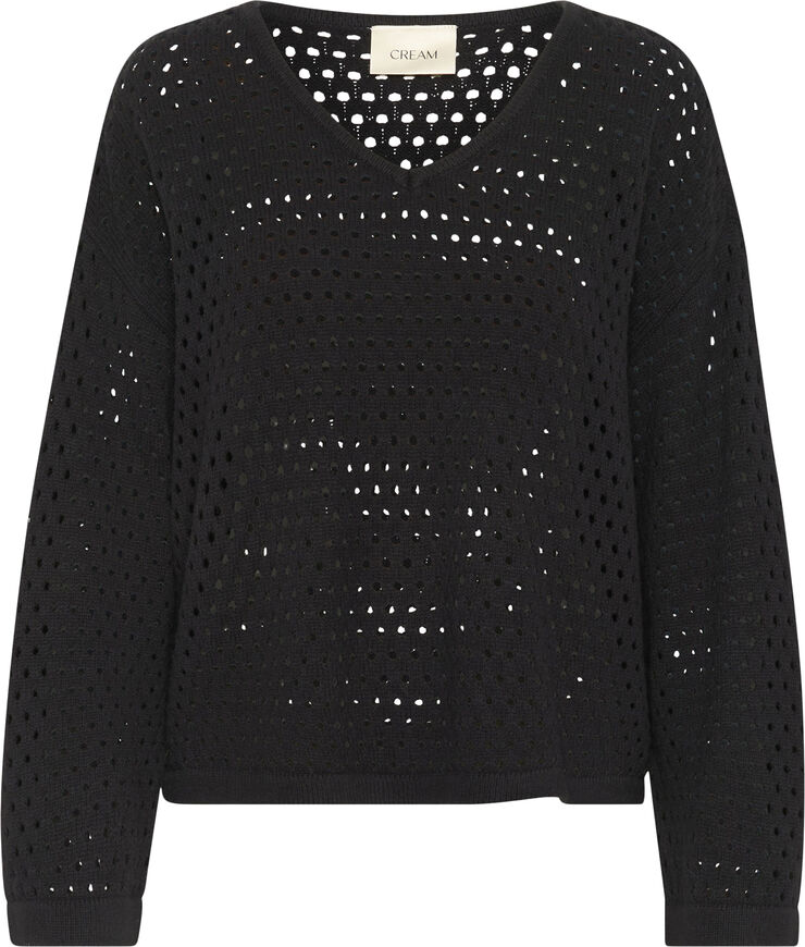 Cream CRWilow Knit Pullover Pitch black