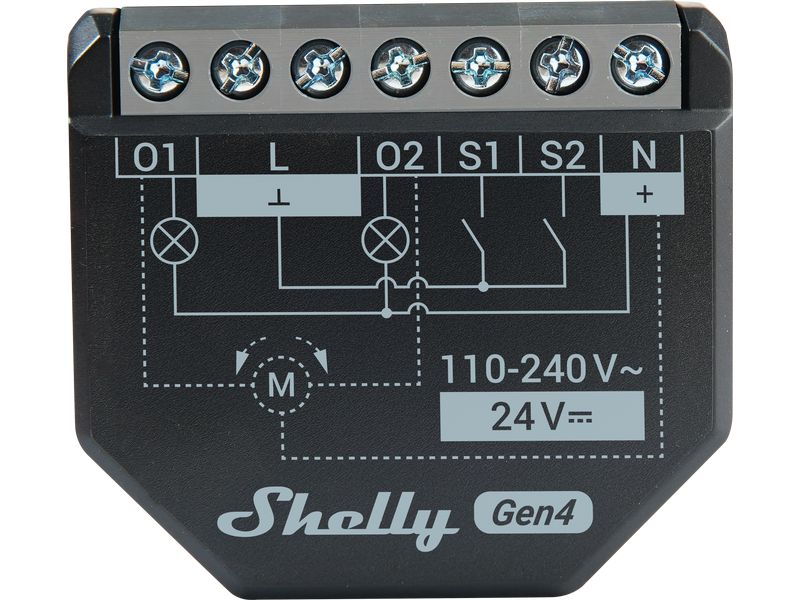 Shelly 2PM Gen4 WiFi-Switch Matter WLAN Schalt-Messaktor