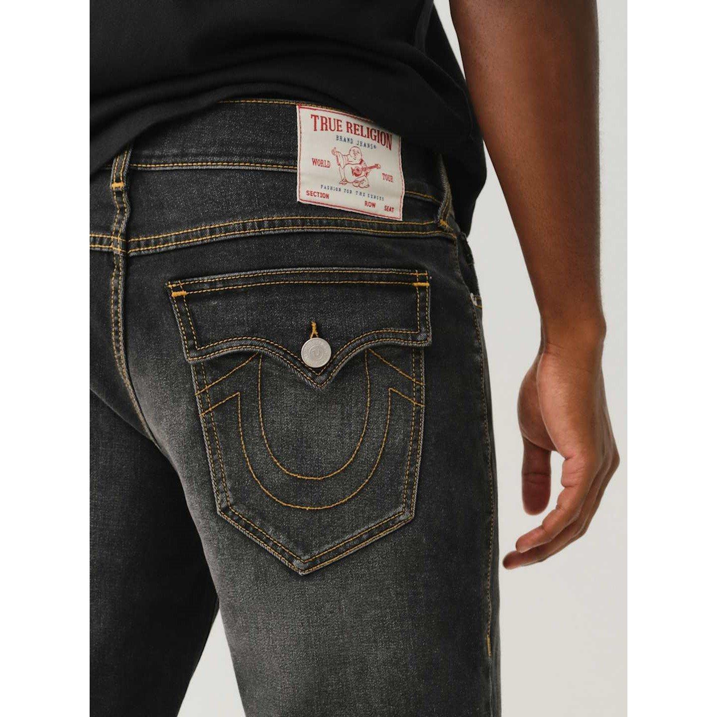 True Religion TR Straight Fit Washed Jeans Mens