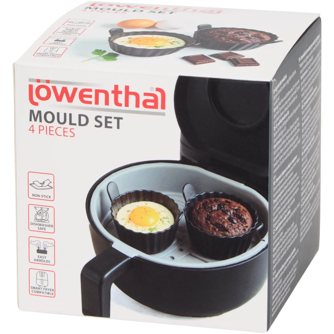 Lowenthal airfryer bakvormen 4 stuks | diverse kleuren
