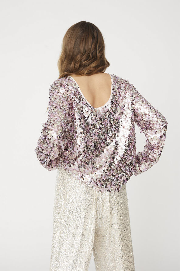 A-VIEW Sequin blouse Rose