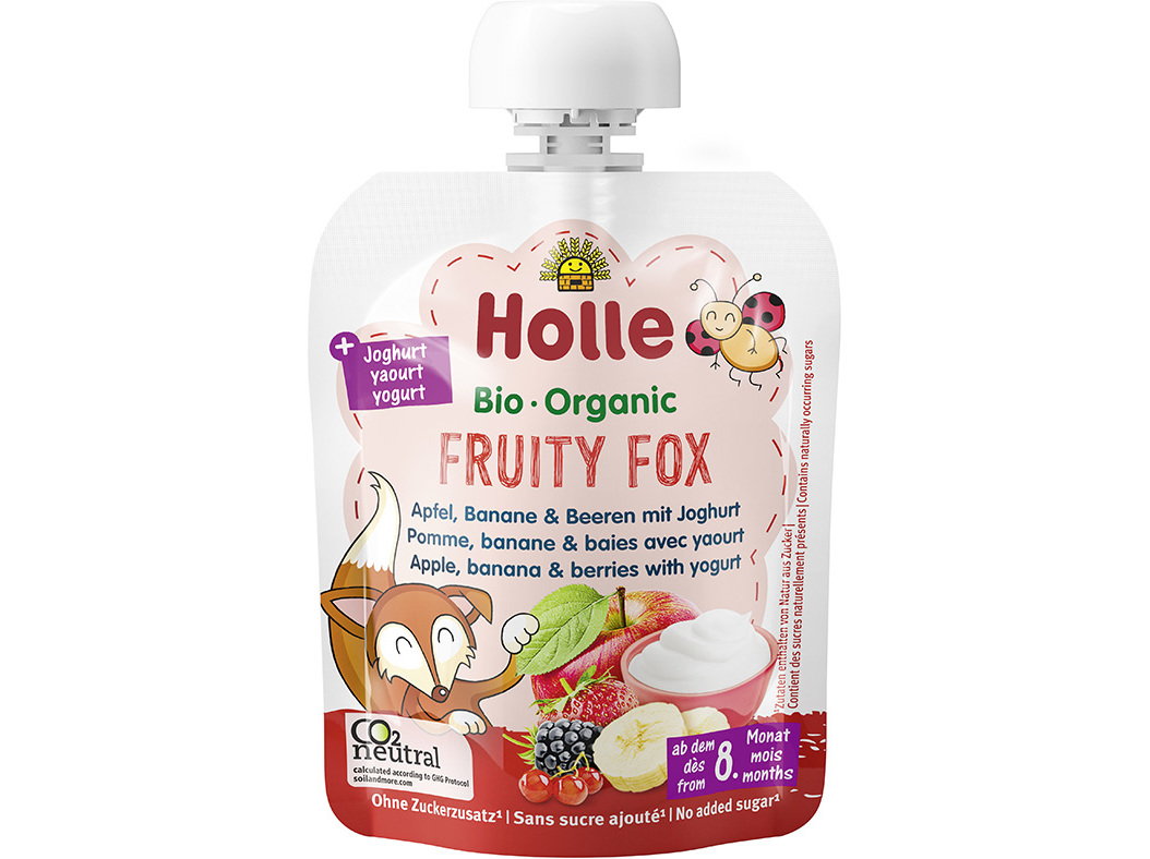 SAQUETA BIO HOLLE IOGUR/MAÇA/BANANA/BAGAS 8M 85G