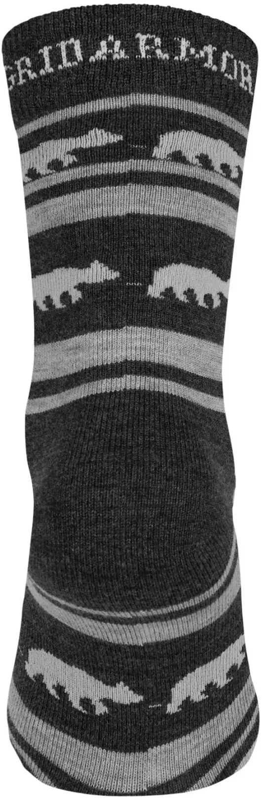Gridarmor Striped Bear Merino Socks Dark Grey Melange