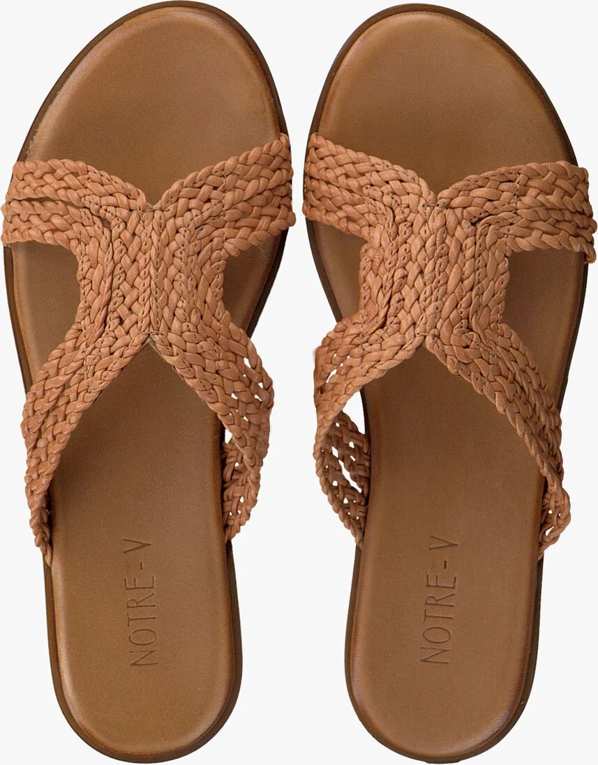 NOTRE-V cognac notre-v slippers 443033