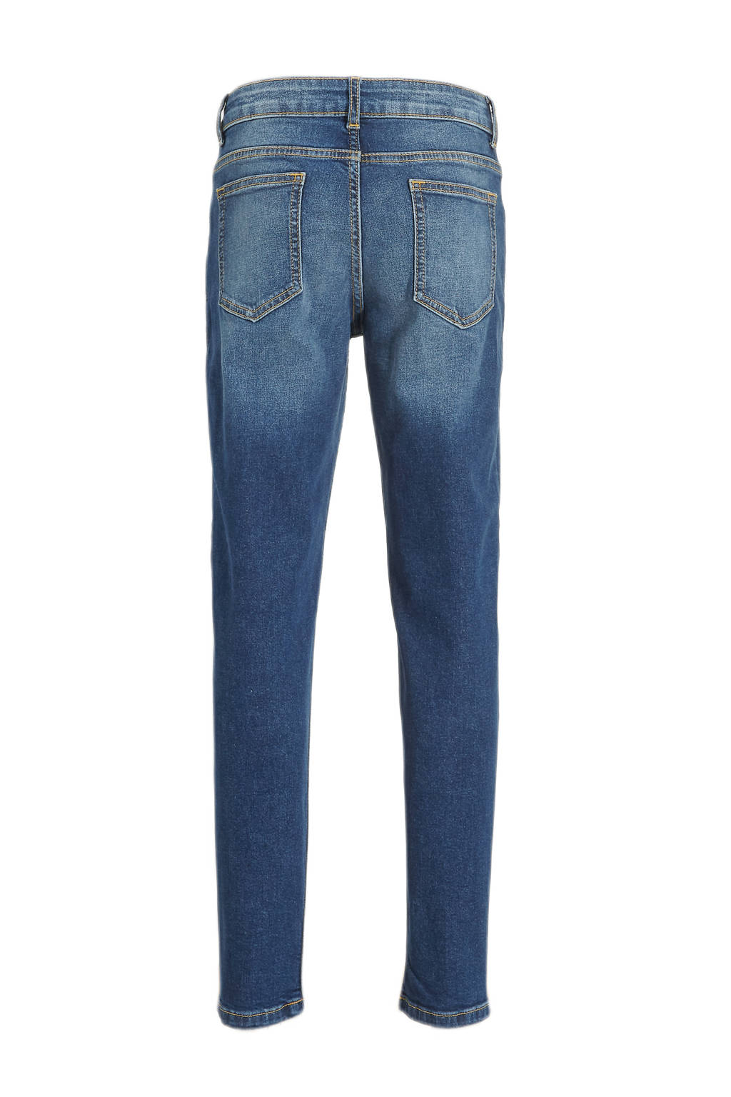 anytime tapered slim fit jeans donkerblauw