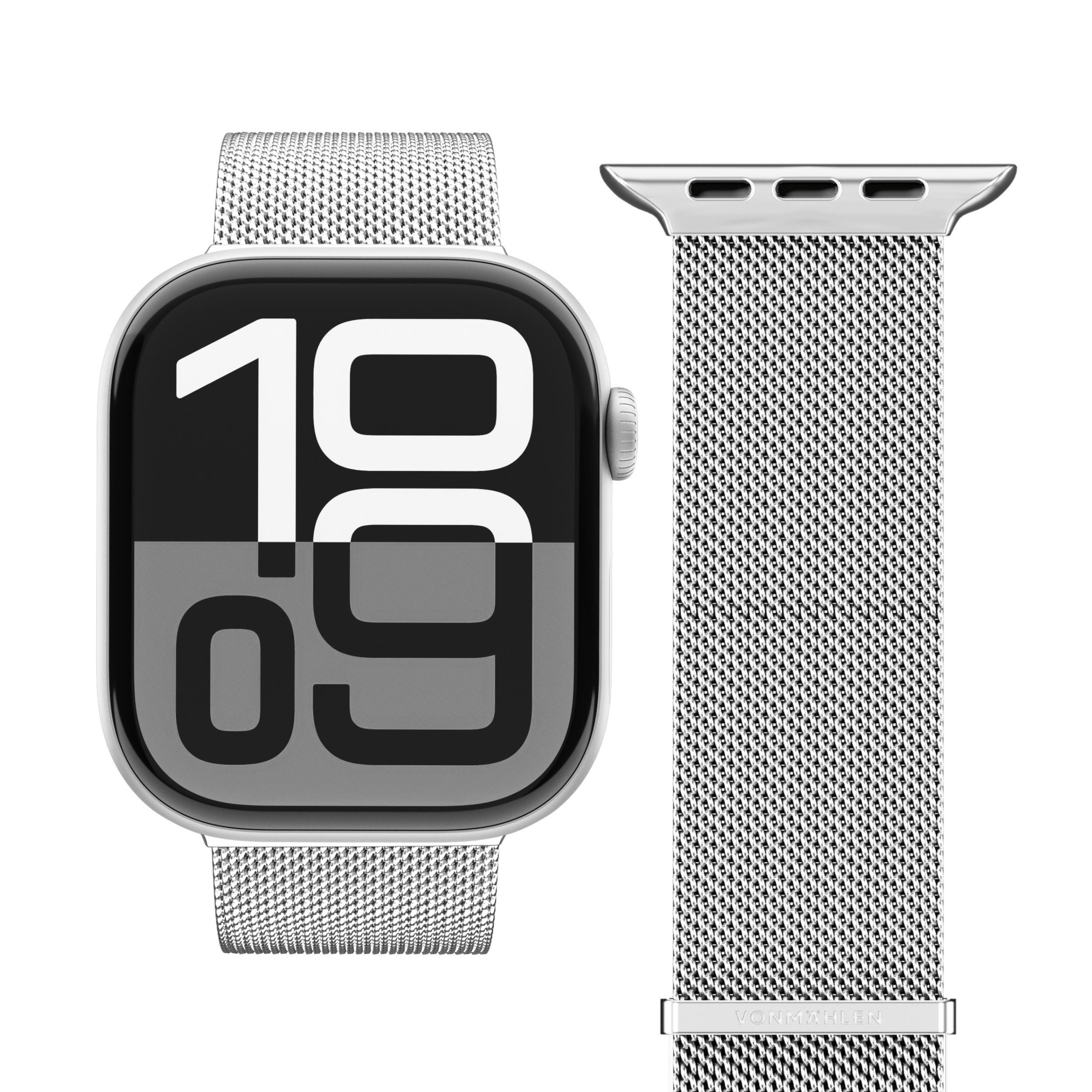 Milanese Loop 2 Apple Watch (42/41/40/38 mm) Edelstahl Armband (AWS00123) (Gelenkumfang: 130-200mm) - Silber
