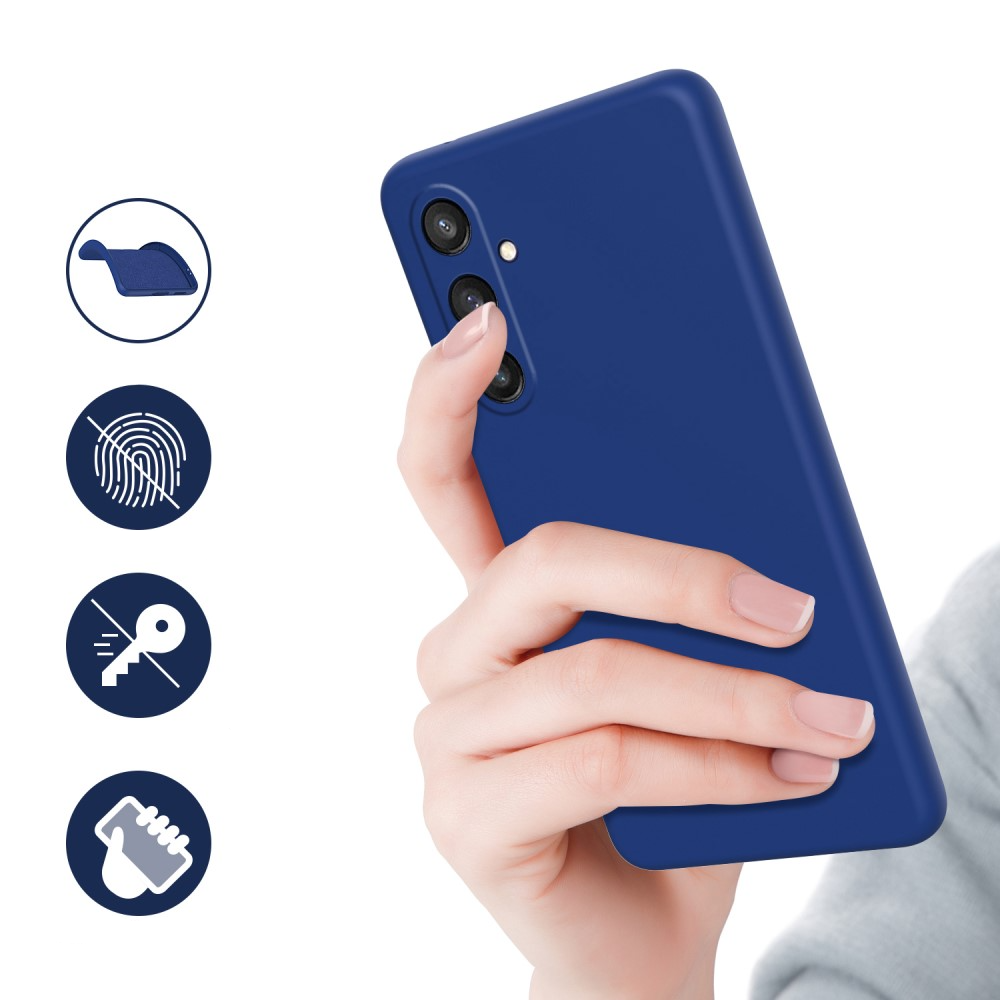 Samsung Galaxy S24 Gummi Case Schutzhülle mit Kameraschutz - Blau