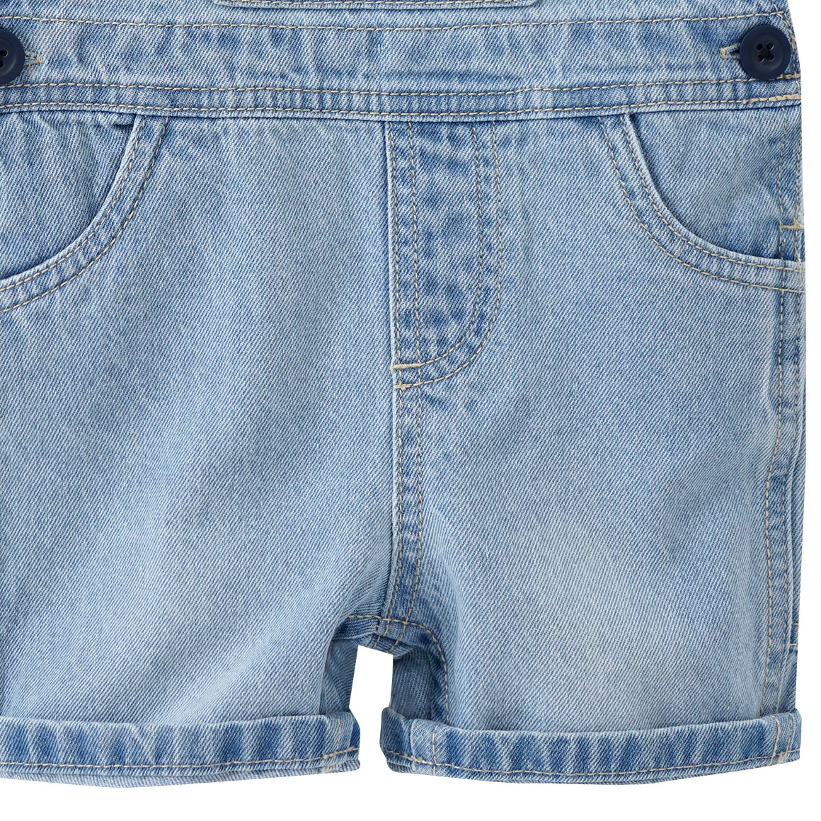 Topomini Baby Latzhose und T-Shirt im Set hellblau / beige