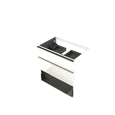 Meuble sous vasque blanc laqué Pamili 80 cm