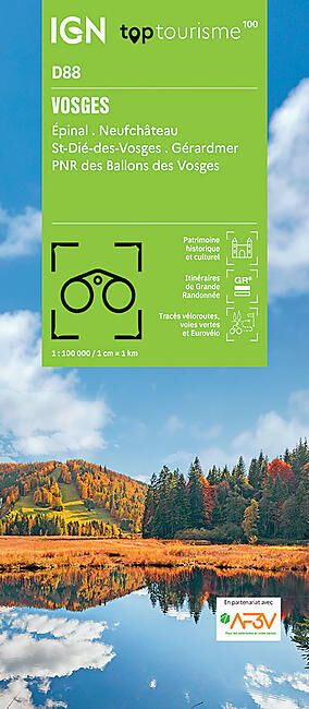 IGN - VOSGES D88 TOP TOURISME 100 IGN