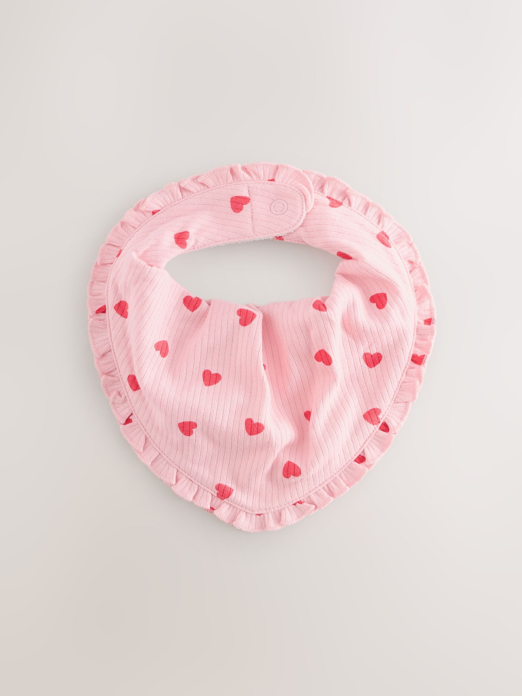 Rood/roze - Verpakking met 3 babyslabbetjes