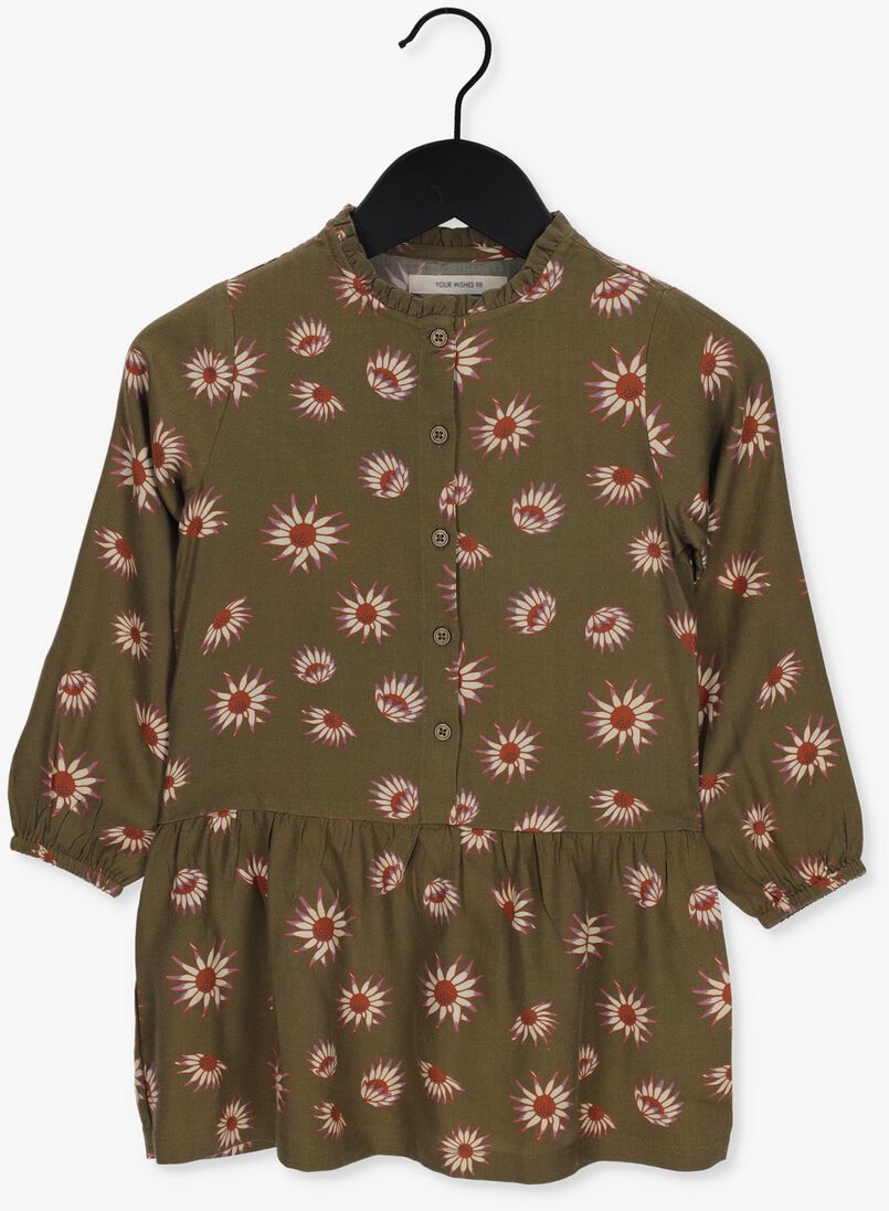 YOUR WISHES groene your wishes mini jurk dawn