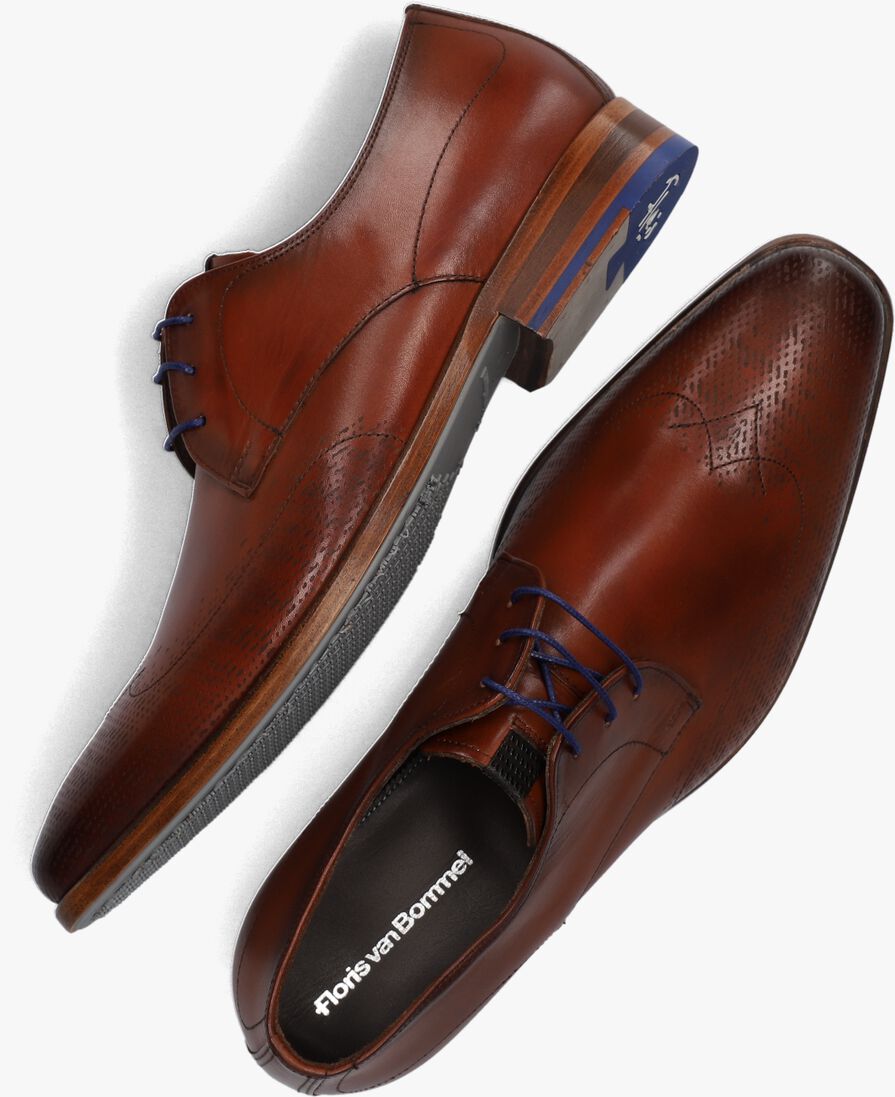 FLORIS VAN BOMMEL cognac floris van bommel nette schoenen sfm-30301