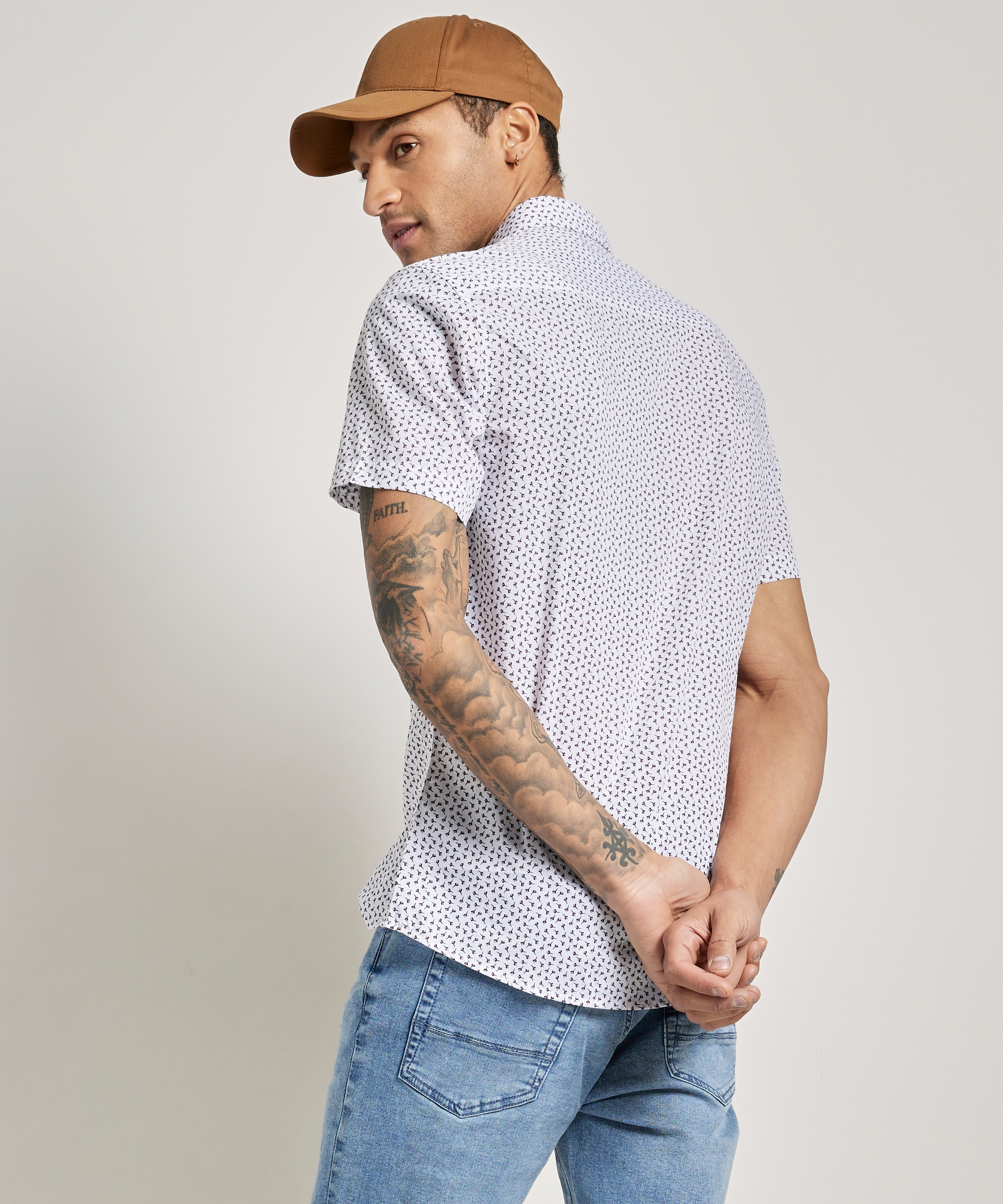slim fit overhemd korte mouw