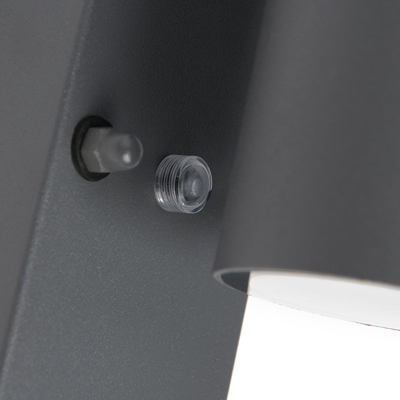Buiten wandlamp antraciet IP44 met schemersensor - Solo